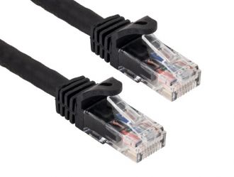 20ft Cat6a 600 MHz UTP Snagless Ethernet Network Patch Cable, Black