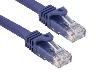 20ft Cat6a 600 MHz UTP Snagless Ethernet Network Patch Cable, Purple