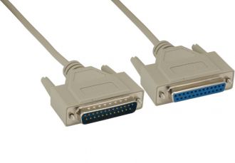 DB25 M/F Null Modem Cable