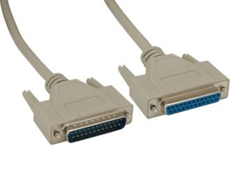 DB25 M/F RS-232 Serial Extension Cable