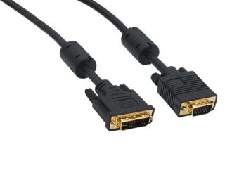 DVI-A Male to VGA HD15 Male Analog Gold Plated