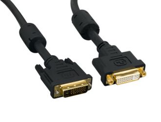 3m DVI-D Male to Female Dual Link Digital Video Extension Cable with Removable Hex Nut