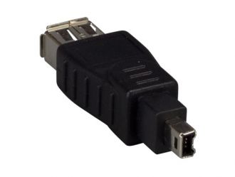 IEEE 1394a FireWire 6-pin Female to 4-pin Male Adapter