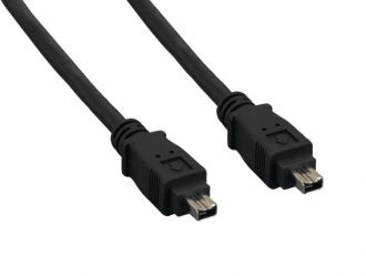 10ft IEEE 1394a FireWire 400 4-pin to 4-pin, Black