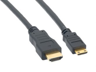 1.5ft High Speed Mini-HDMI to HDMI Cable with Ethernet 30AWG