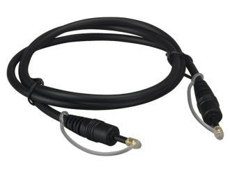 12ft Mini-Toslink M/M Fiber Optic Audio Cable, Molded Type