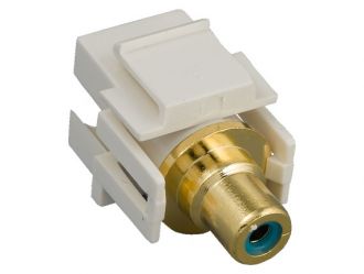 RCA F/F Recessed Keystone Insert Gold Plated Connector with Blue Center