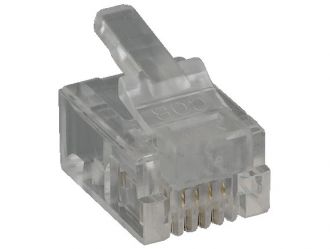 RJ11 6P4C Modular Plug for Flat Stranded Cable, 50pcs/Bag