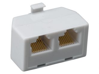 RJ45 One Male to Two Female Modular T-Adapter