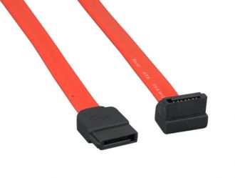 1m 7-pin 180° to 90° Serial ATA Device Cable