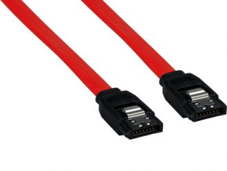 0.5m 7-pin 180° Serial ATA Device Cable with Latch