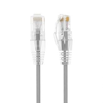 3ft Slim Cat6a 28AWG UTP Ethernet Network Patch Cable, Gray