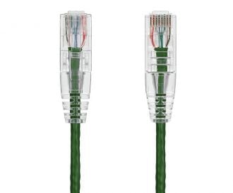 1ft Ultra Slim Cat6 28 AWG UTP Snagless Ethernet Network Patch Cable, Green
