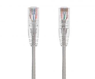 3ft Ultra Slim Cat6 28 AWG UTP Snagless Ethernet Network Patch Cable, Gray