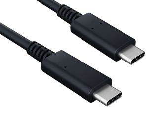 1M USB 3.1 Gen 2 C Male to C Male Cable 10G 3A Black