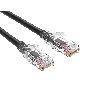 15ft Cat6 UTP snagless patch cable, 24AWG, RJ45 with 50-micron gold contacts, clear strain relief boot, black color, for high-performance Gigabit Ethernet connections. thumbnail