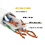1ft Cat6 Ethernet Patch Cable with Clear Boot, UTP, Pure Bare Copper, White thumbnail