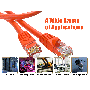 1ft Cat5e UTP Ethernet Network Patch Cable Snagless 24AWG Bare Copper, Orange thumbnail
