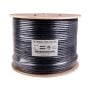 1000ft Cat6e 550 MHz Shielded Solid Direct Burial Outdoor Bulk Ethernet Cable, Black thumbnail