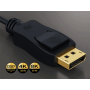 10ft Gold Plated Premium DisplayPort Male to Male Cable with Latches, Version 1.4 VESA Certified thumbnail