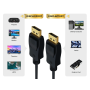 10ft Gold Plated Premium DisplayPort Male to Male Cable with Latches, Version 1.4 VESA Certified thumbnail