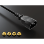 72 inches (6ft) IEC-320 C14 to C13 & C5 Power Extension Cord Y-Splitter Cable 18AWG 2.5A/250V SJT, Black thumbnail