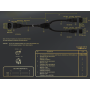 36 inches (3ft) IEC-320 C14 to C13 & C5 Power Extension Cord Y-Splitter Cable 18AWG 2.5A/250V SJT, Black thumbnail
