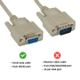 25ft Beige DB9 Male to Female Null Modem Cable with 7 Conductors for Direct Device Connection and Data Transfer thumbnail