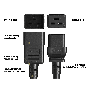 15ft 12 AWG IEC320 C20 to IEC320 C19 Heavy Duty Power Cord 20A 250V  thumbnail