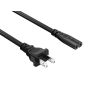 15FT NEMA 1-15P to C7 Notebook Power Cord Non-Polarized 18AWG SPT-2 7A/125V, Black thumbnail