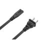 15FT NEMA 1-15P to C7 Notebook Power Cord Non-Polarized 18AWG SPT-2 7A/125V, Black thumbnail