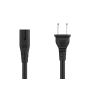 15FT NEMA 1-15P to C7 Notebook Power Cord Non-Polarized 18AWG SPT-2 7A/125V, Black thumbnail