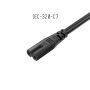 15FT NEMA 1-15P to C7 Notebook Power Cord Non-Polarized 18AWG SPT-2 7A/125V, Black thumbnail