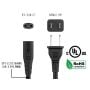15FT NEMA 1-15P to C7 Notebook Power Cord Non-Polarized 18AWG SPT-2 7A/125V, Black thumbnail