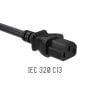 6ft 18AWG NEMA 5-15P to IEC-60320-C13 power cord, SVT, 60°C, 10A/125V, Black/Blue/Red/Green/White, UL & cUL listed, CSA approved, for monitors, computers, printers, scanners, TVs, sound systems, and other devices with IEC-60320-C14 inlets. thumbnail
