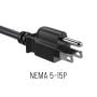 20ft 18AWG NEMA 5-15P to IEC-60320-C13 power cord, SVT, 60°C, 10A/125V, Black, UL & cUL listed, CSA approved, for monitors, computers, printers, scanners, TVs, sound systems, and other devices with IEC-60320-C14 inlets. thumbnail