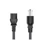 6ft 18AWG NEMA 5-15P to IEC-60320-C13 power cord, SVT, 60°C, 10A/125V, Black/Blue/Red/Green/White, UL & cUL listed, CSA approved, for monitors, computers, printers, scanners, TVs, sound systems, and other devices with IEC-60320-C14 inlets. thumbnail