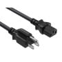 6ft 18AWG NEMA 5-15P to IEC-60320-C13 power cord, SVT, 60°C, 10A/125V, Black/Blue/Red/Green/White, UL & cUL listed, CSA approved, for monitors, computers, printers, scanners, TVs, sound systems, and other devices with IEC-60320-C14 inlets. thumbnail