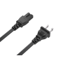 3ft NEMA 1-15P to C7 2-Prong Notebook Power Cord, Polarized, 18 AWG, SPT-2, 10A/125V, Black thumbnail