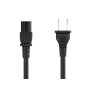 3ft NEMA 1-15P to C7 2-Prong Notebook Power Cord, Polarized, 18 AWG, SPT-2, 10A/125V, Black thumbnail