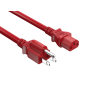 6ft NEMA 5-15P to C13 Universal  AC Power Cord 14AWG  SJT 15A/125V, Red thumbnail