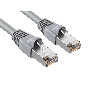 25ft Cat5e Shielded Ethernet Network Patch Cable STP Snagless 24AWG Bare Copper, Gray thumbnail