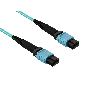 4m OM4 MTP TO MTP 12 Fibers Corning Fiber Trunk Cable Type B Multimode 50/125 OFNP Rated, Aqua thumbnail