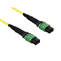 25m OS2 MTP TO MTP/APC 12 Fibers Corning Fiber Trunk Cable Type A Single-Mode 9/125 OFNP Rated, Yellow thumbnail