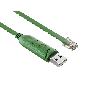 6FT USB 2.0 Type A Male to RJ45 8P8C Male Flat Console Cable, Green, Gold-Plated Contacts  thumbnail