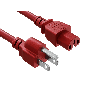 4FT NEMA 5-15P to C15 Heavy Duty Power Cord 14AWG SJT 15A/125V, Red thumbnail