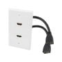 2-port HDMI Wall Plate with 8 inch Built-in HDMI Cable with Ethernet thumbnail