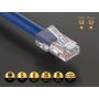 2ft Cat6 UTP Non-Booted Ethernet Network Patch Cable 24AWG Bare Copper, Blue thumbnail