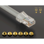 3ft Cat6 UTP Non-Booted Ethernet Network Patch Cable 24AWG Bare Copper, Gray thumbnail