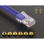5ft Cat5e UTP Non-Booted Ethernet Network Patch Cable 24AWG Bare Copper, Purple thumbnail